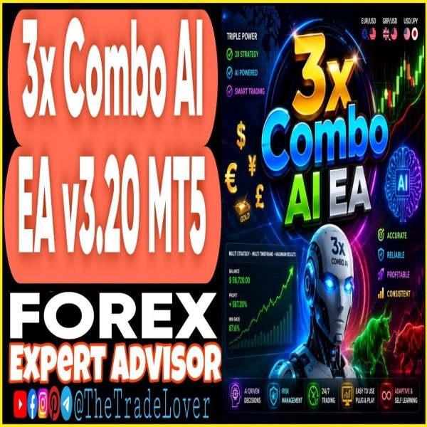 3X Combo AI EA v3.20 MT5 (Works on Build 5836) | Forex Robot | MT5 Expert Advisor - The Trade Lovers