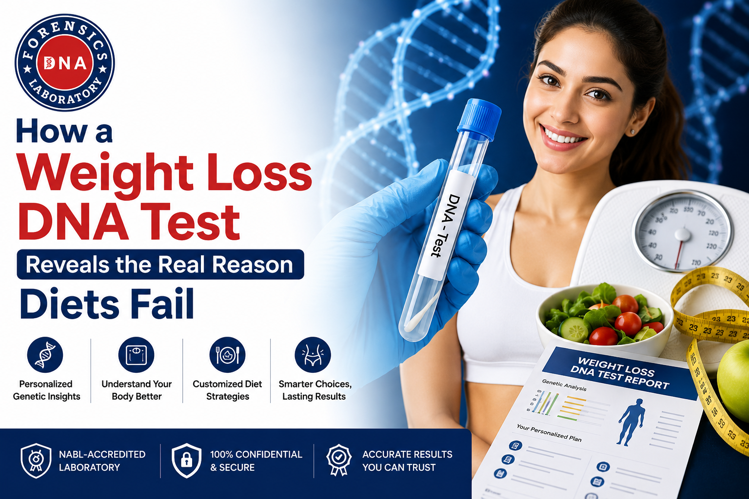 How a Weight Loss DNA Test Reveals the Real Reason Diets Fail – DNA Forensics Laboratory Pvt. Ltd.