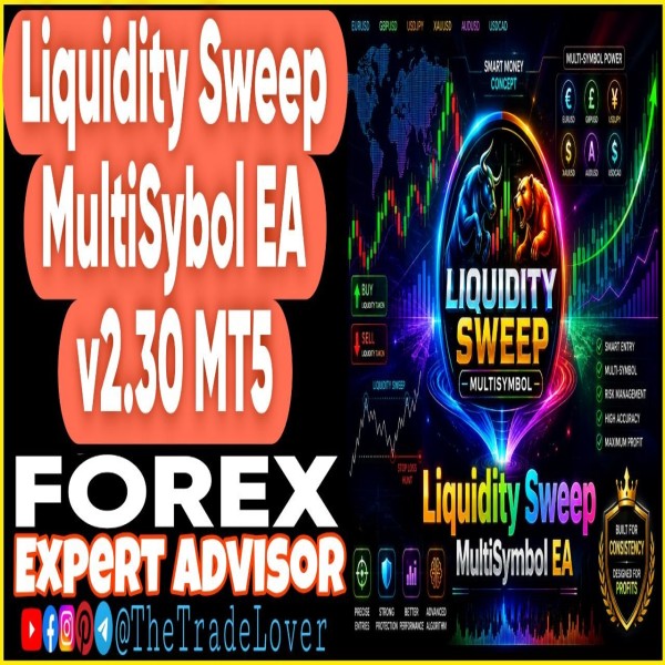 Liquidity Sweep MultiSymbol EA v2.30 MT5 (Works on Build 6061) | Forex Robot | MT5 Expert Advisor - The Trade Lovers