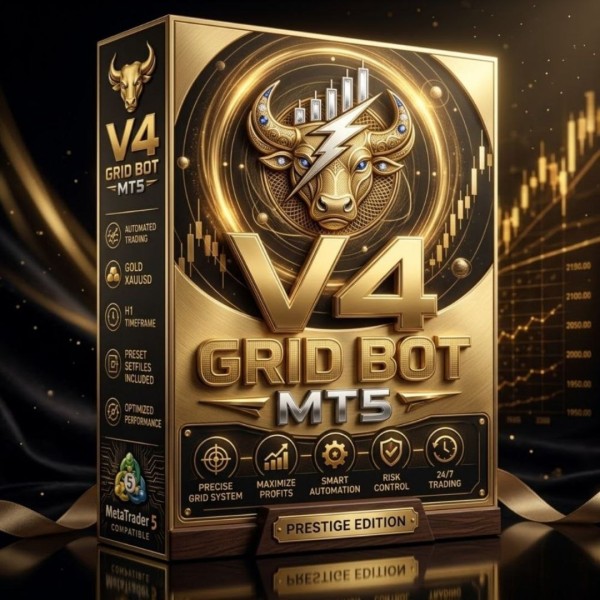 V4 Grid Bot EA v1.0 MT5 + Presets - AtomFX Store