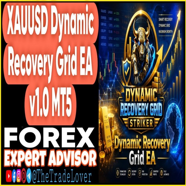 XAUUSD Dynamic Recovery Grid EA v1.0 MT5 (Works on Build 6061) | Forex Robot | MT5 Expert Advisor - The Trade Lovers