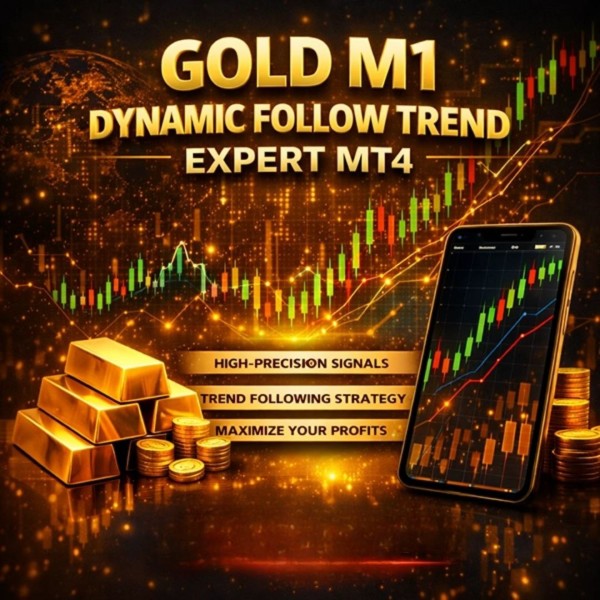 Gold M1 Dynamic Follow Trend EA v1.0 MT4 - AtomFX Store