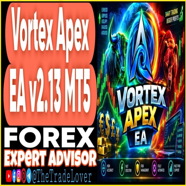 Vortex Apex EA v2.13 MT5 (Works on Build 6230) | Forex Robot | MT5 Expert Advisor - The Trade Lovers