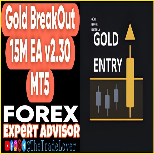 Gold Breakout 15M EA v2.30 MT5 (Works on Build 6230) | Forex Robot | MT5 Expert Advisor - The Trade Lovers